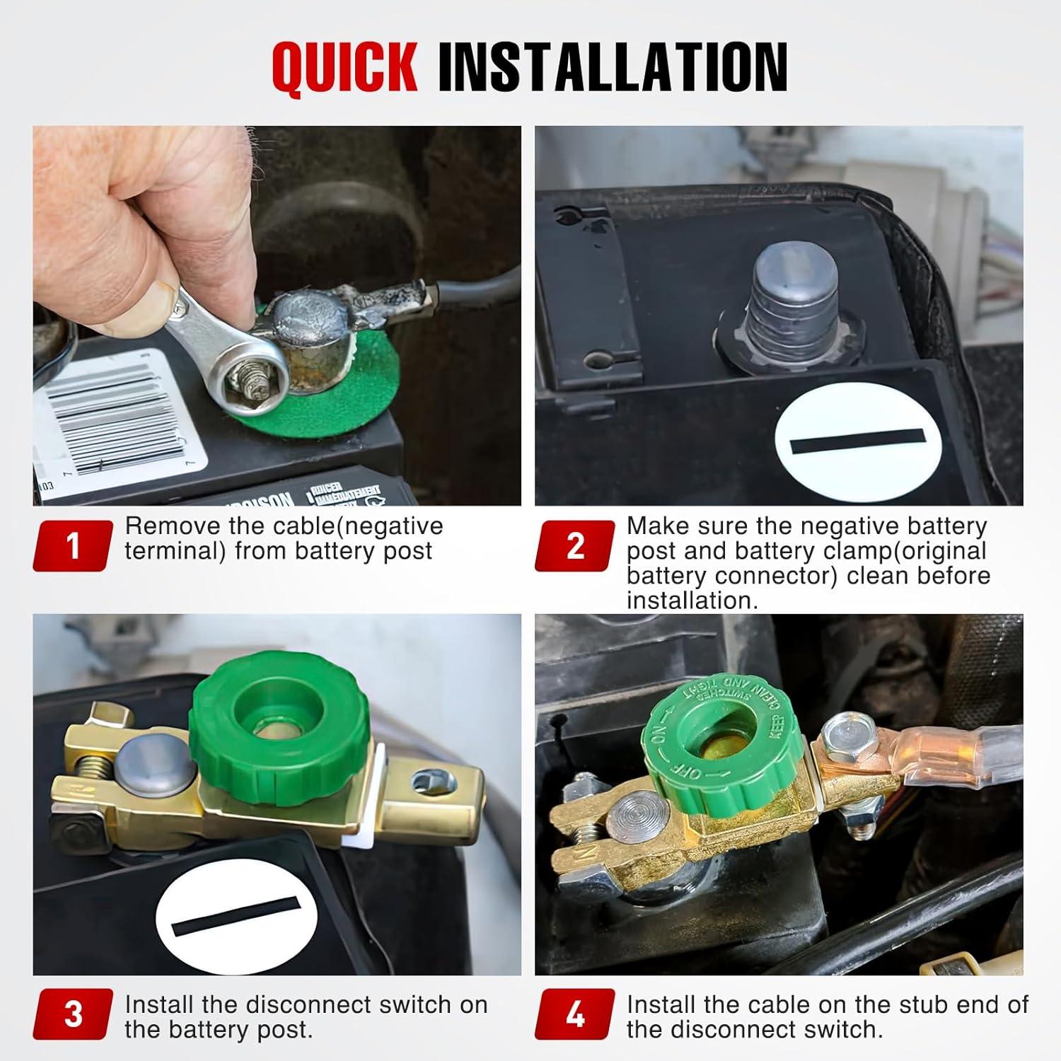 imageNilight Top Post Knife Blade Master Switch 12V 24V 250A Battery Negative Disconnect Shut Off Kill Power Isolator for Car Truck Marine RV Vehicle and Electrical EquipmentTop Post