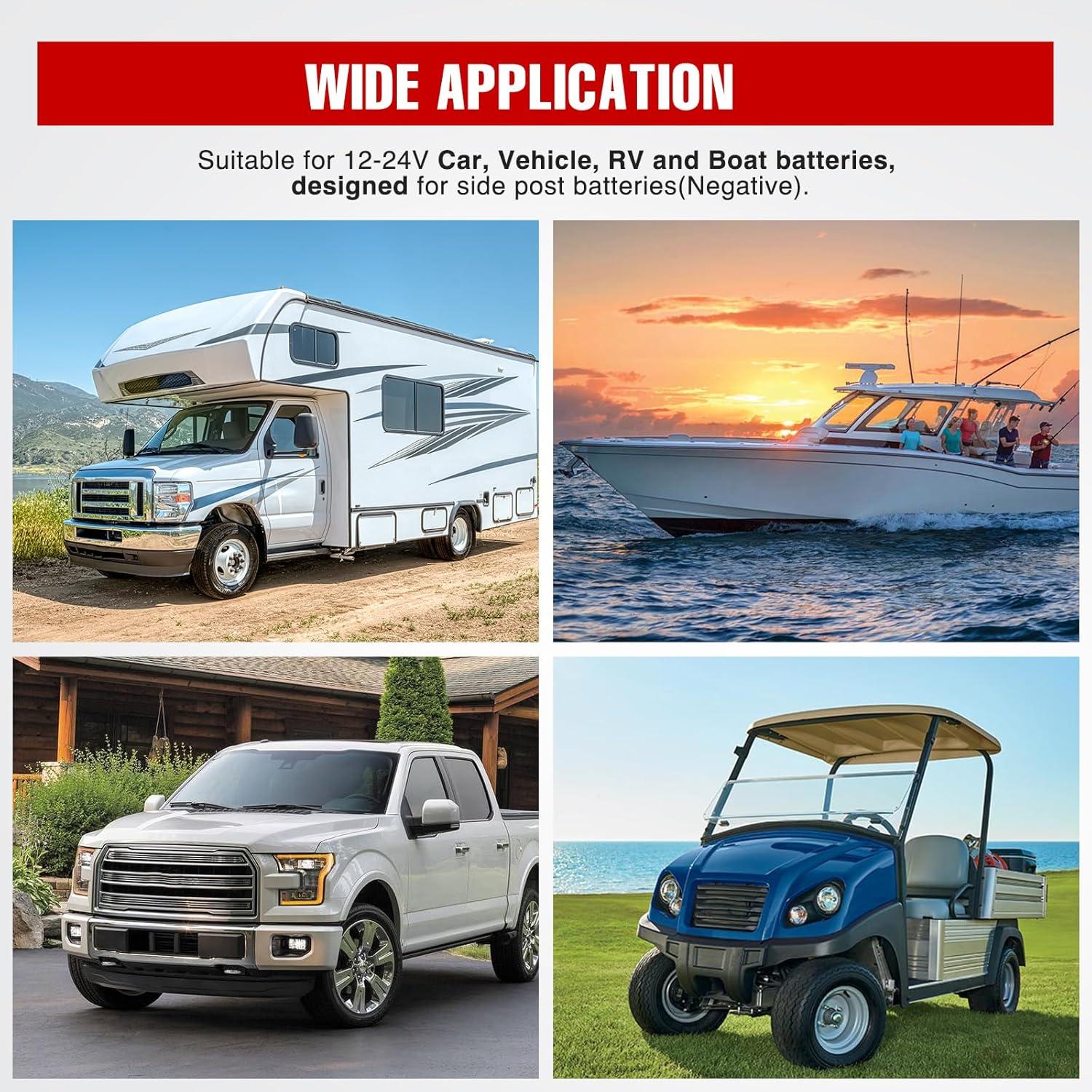 imageNilight Top Post Knife Blade Master Switch 12V 24V 250A Battery Negative Disconnect Shut Off Kill Power Isolator for Car Truck Marine RV Vehicle and Electrical EquipmentSide Post KnifeHorizontal