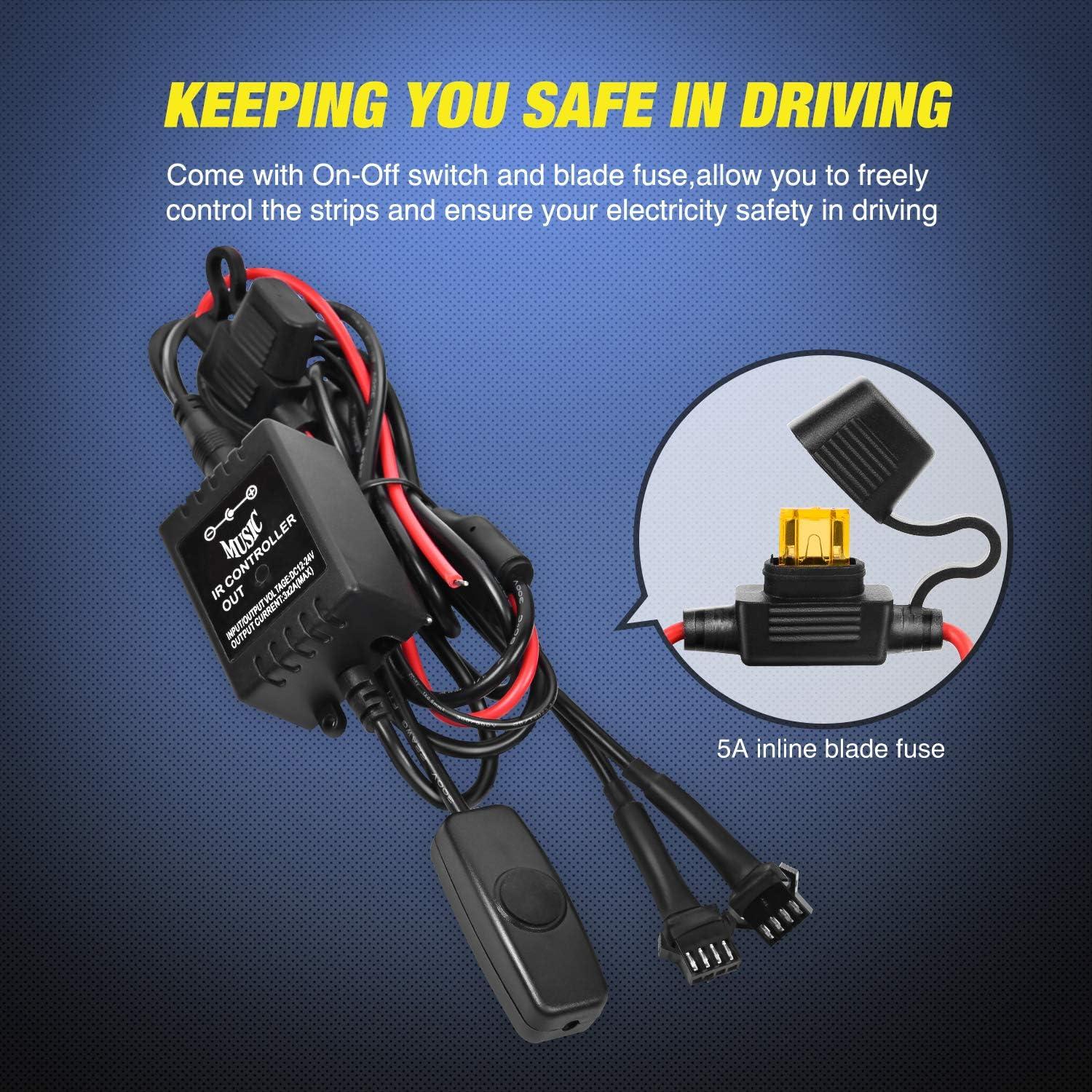 imageNilight Truck Bed Light Strip RGBIC LED Bar for Pickup Multi Dream Color DIY Music Synchronous with APP and RF Remote Control 2PCS 60 inch Cargo Lighting2Pcs RGB Bed Strip