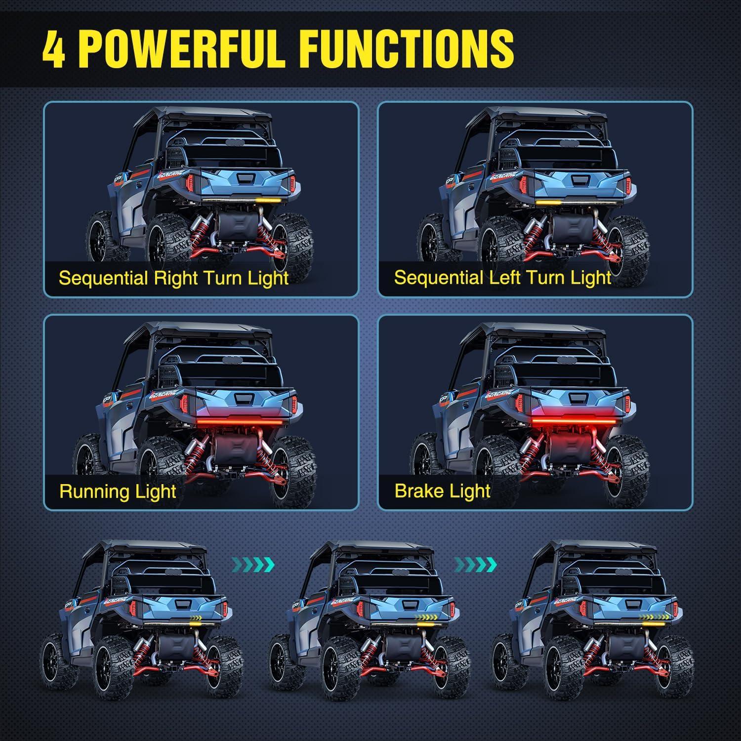 imageNilight Truck LED Running Board Lights 2 PCS 48nch Side Maker Light with White Courtesy ampamp Sequential Amber Turn Signal Lighting Strips Kit for Trucks Pickup SUV30 UTV Tailgate Light Strip