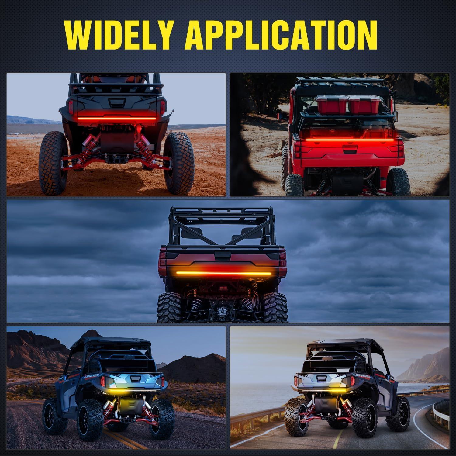 imageNilight Truck LED Running Board Lights 2 PCS 48nch Side Maker Light with White Courtesy ampamp Sequential Amber Turn Signal Lighting Strips Kit for Trucks Pickup SUV30 UTV Tailgate Light Strip