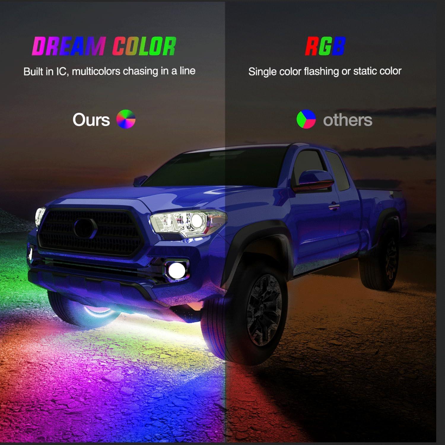 imageNilight Truck Tailgate Light Strip 60quot Aluminum FrameTriple Row Light Bar 1200 LED w Red Running Brake White Reverse Light Red Sequential Turn Signal6Pcs RGBIC Underglow Light