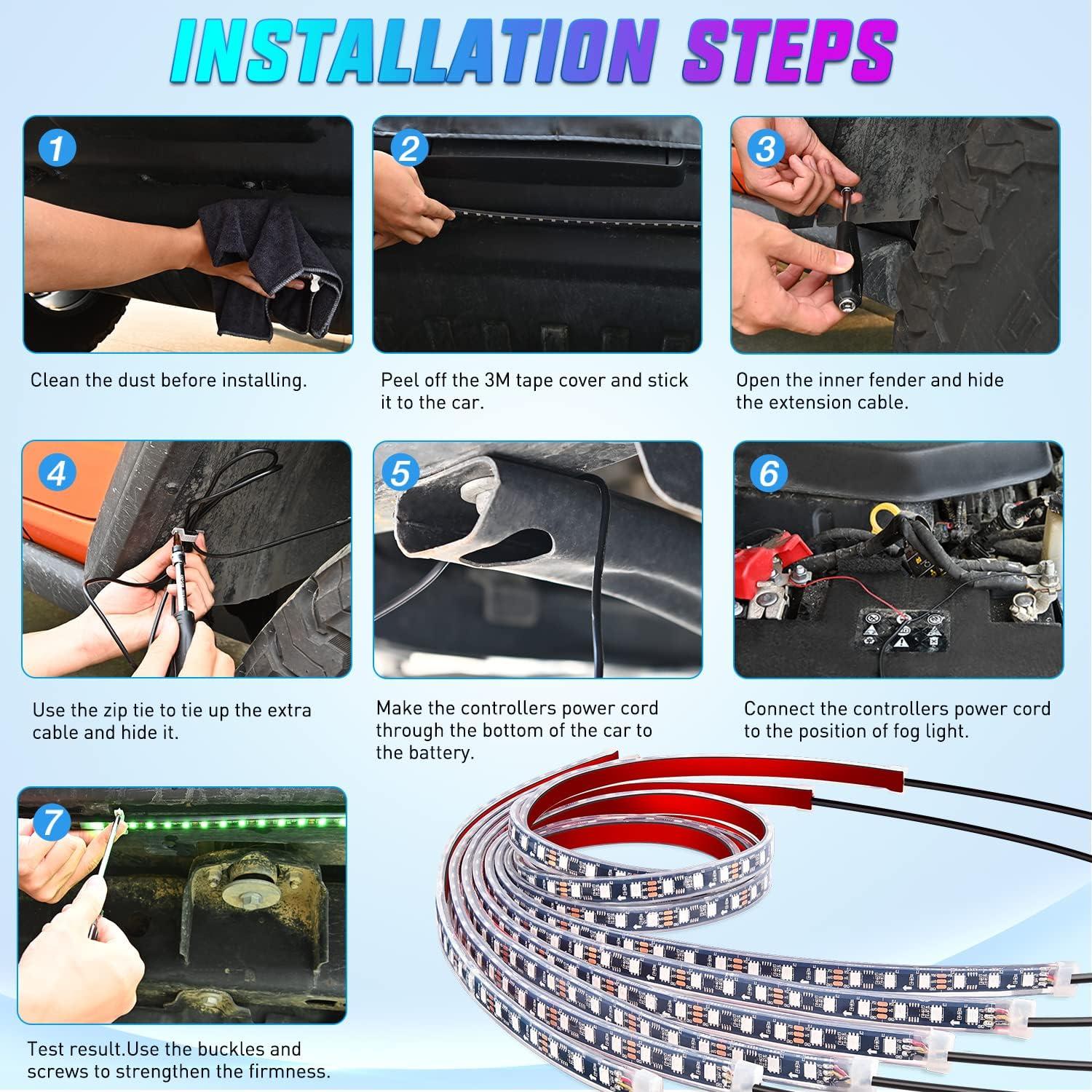 imageNilight Truck Tailgate Light Strip 60quot Aluminum FrameTriple Row Light Bar 1200 LED w Red Running Brake White Reverse Light Red Sequential Turn Signal6Pcs RGB Underglow Light