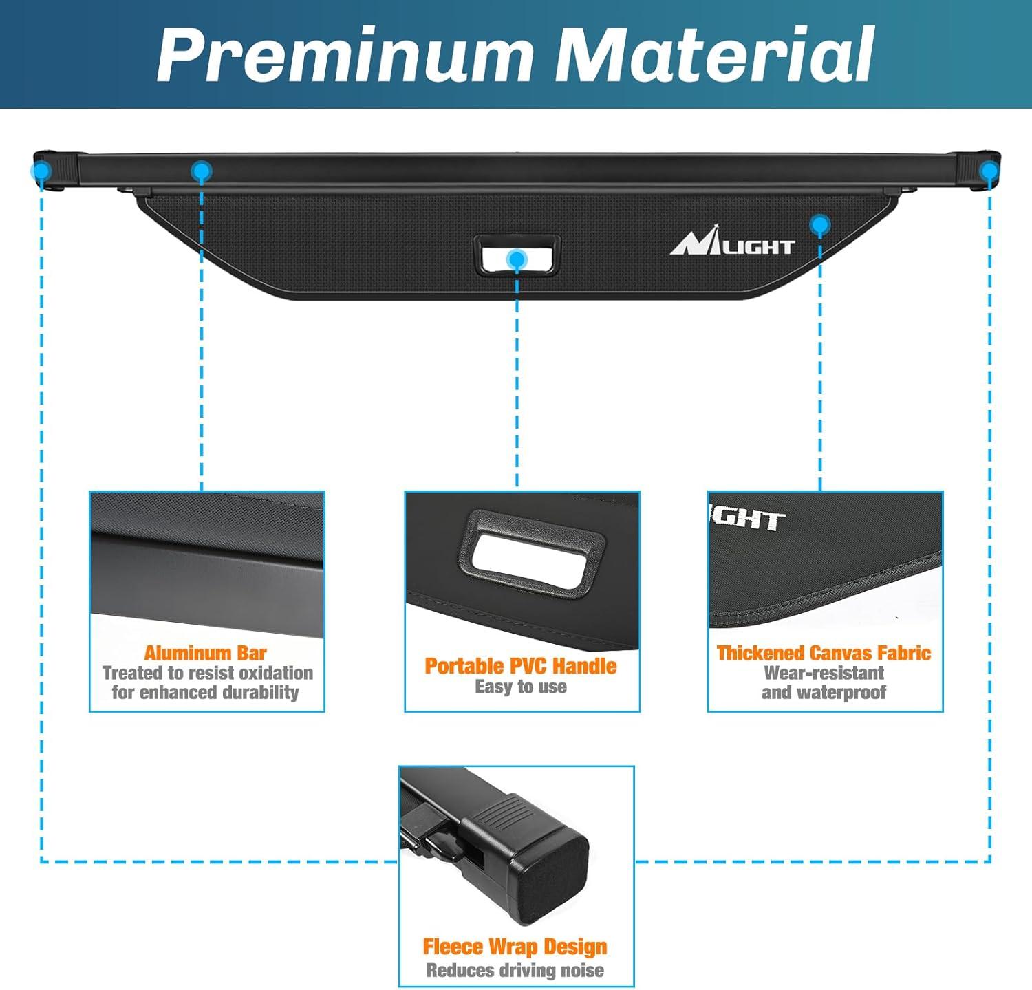 imageNilight Trunk Cargo Cover for Honda CRV Accessories 2023 2024 Retractable Trunk Cargo Cover Security Shade Cargo Cover 1Pack20102024 Toyota 4Runner