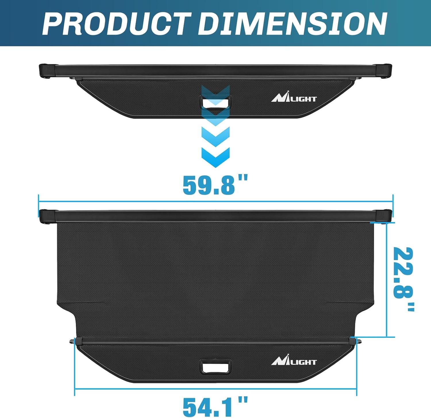 imageNilight Trunk Cargo Cover for Honda CRV Accessories 2023 2024 Retractable Trunk Cargo Cover Security Shade Cargo Cover 1Pack20102024 Toyota 4Runner