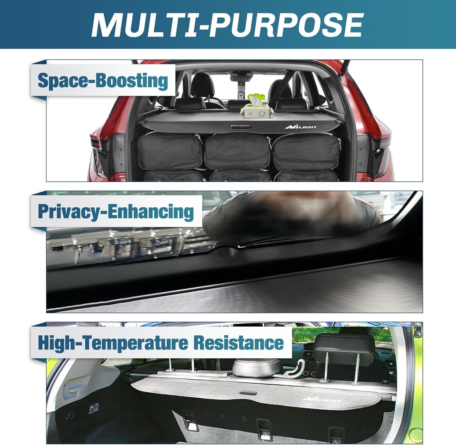 imageNilight Trunk Cargo Cover for Honda CRV Accessories 2023 2024 Retractable Trunk Cargo Cover Security Shade Cargo Cover 1Pack20232024 Honda CRV