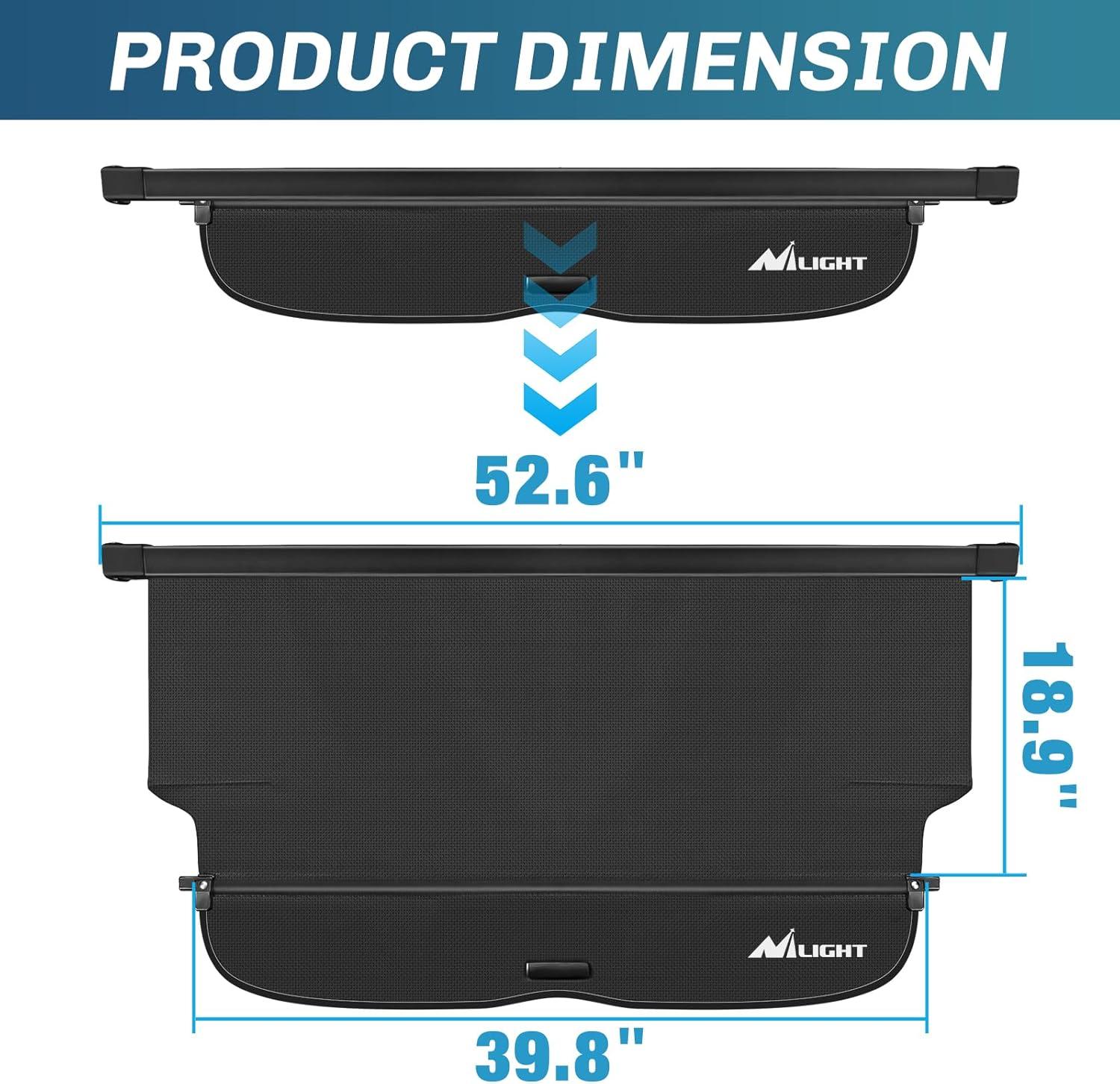 imageNilight Trunk Cargo Cover for Honda CRV Accessories 2023 2024 Retractable Trunk Cargo Cover Security Shade Cargo Cover 1Pack20232024 Honda CRV
