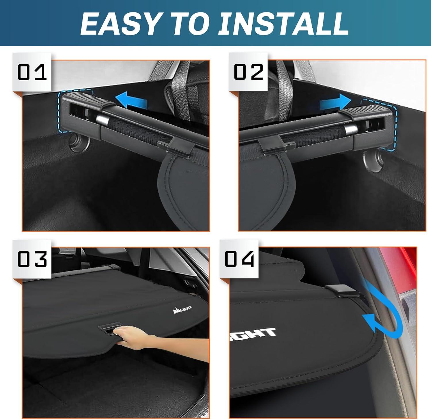 imageNilight Trunk Cargo Cover for Jeep Grand Cherokee Accessories 20112021 Retractable Security Shade Rear Cargo Cover with Trunk Storage Net 1Pack20112021 Jeep Grand Cherokee