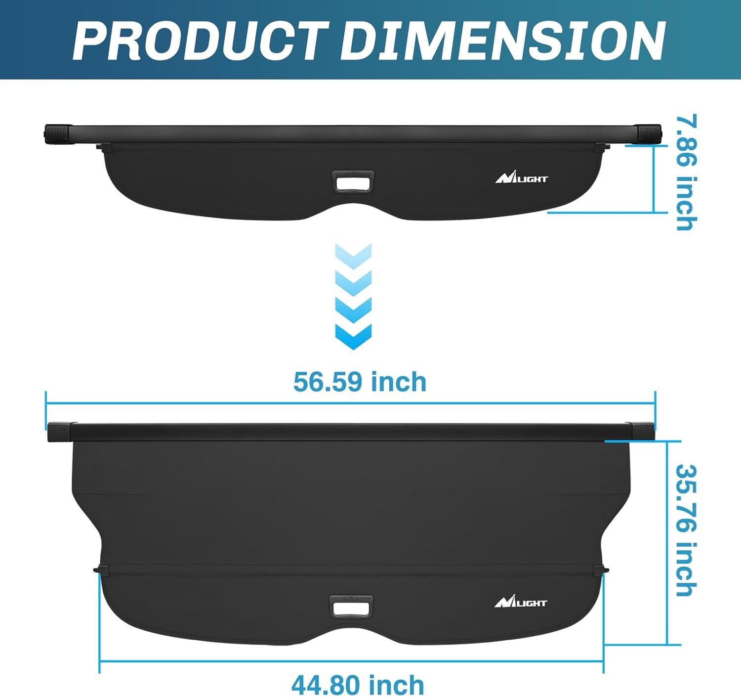 imageNilight Trunk Cargo Cover for Jeep Grand Cherokee Accessories 20112021 Retractable Security Shade Rear Cargo Cover with Trunk Storage Net 1Pack20112021 Jeep Grand Cherokee