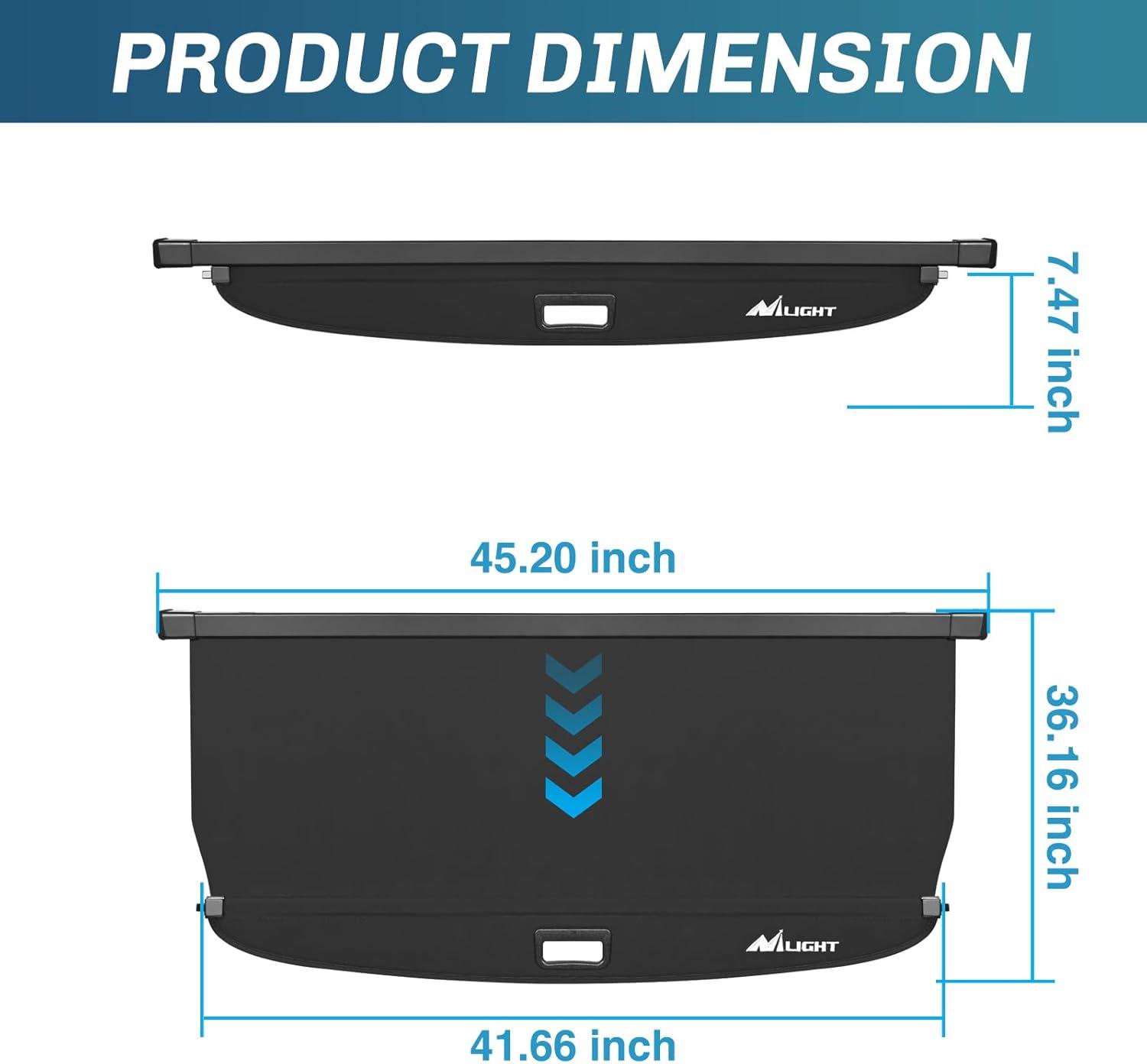 imageNilight Trunk Cargo Cover for Jeep Grand Cherokee Accessories 20112021 Retractable Security Shade Rear Cargo Cover with Trunk Storage Net 1Pack20182024 Subaru CrosstrekImpreza