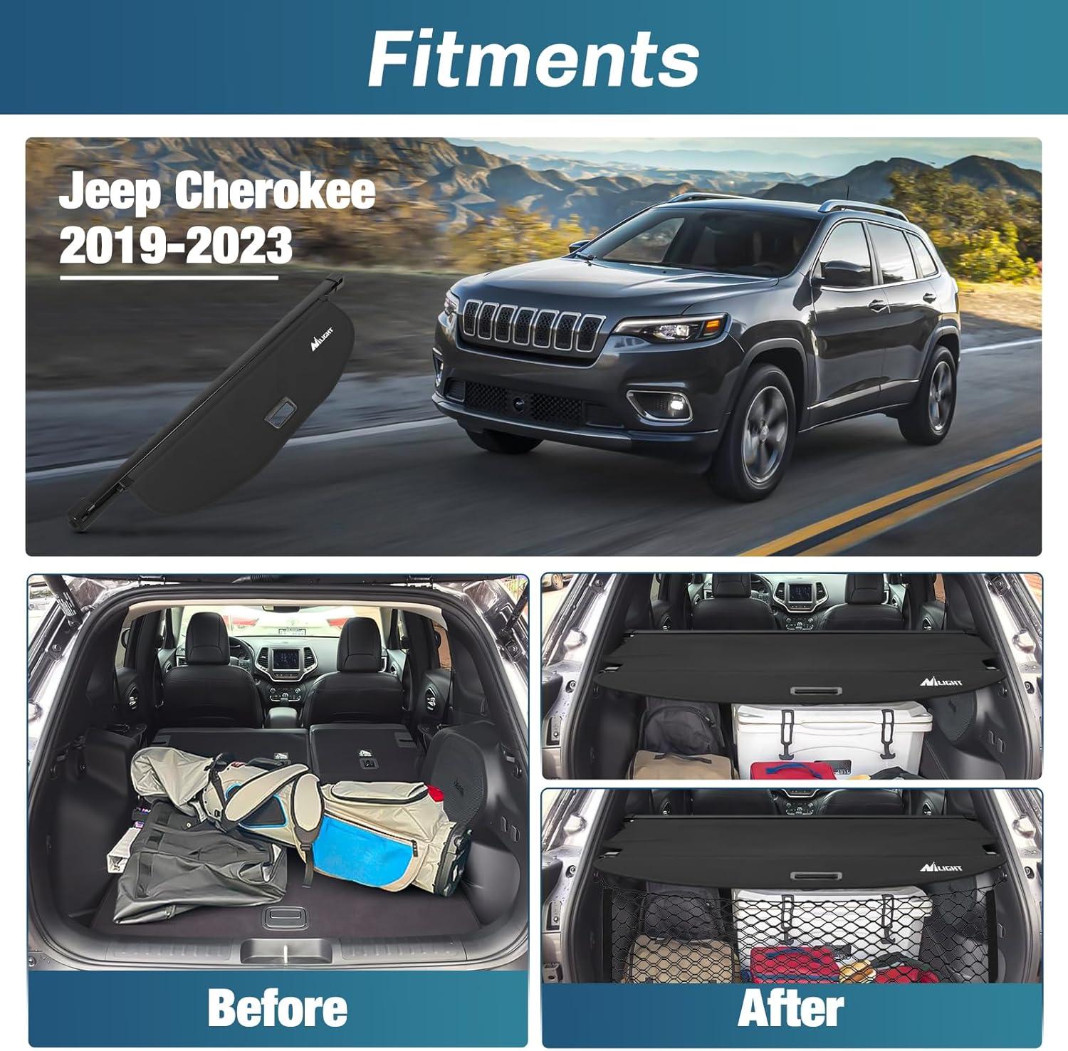 imageNilight Trunk Cargo Cover for Jeep Grand Cherokee Accessories 20112021 Retractable Security Shade Rear Cargo Cover with Trunk Storage Net 1Pack20192023 Jeep Cherokee