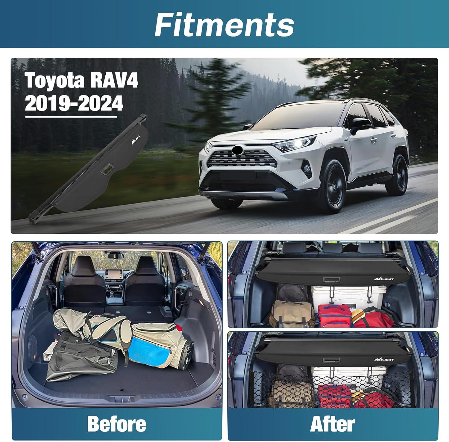 imageNilight Trunk Cargo Cover for Jeep Grand Cherokee Accessories 20112021 Retractable Security Shade Rear Cargo Cover with Trunk Storage Net 1Pack20192024 Toyota RAV4