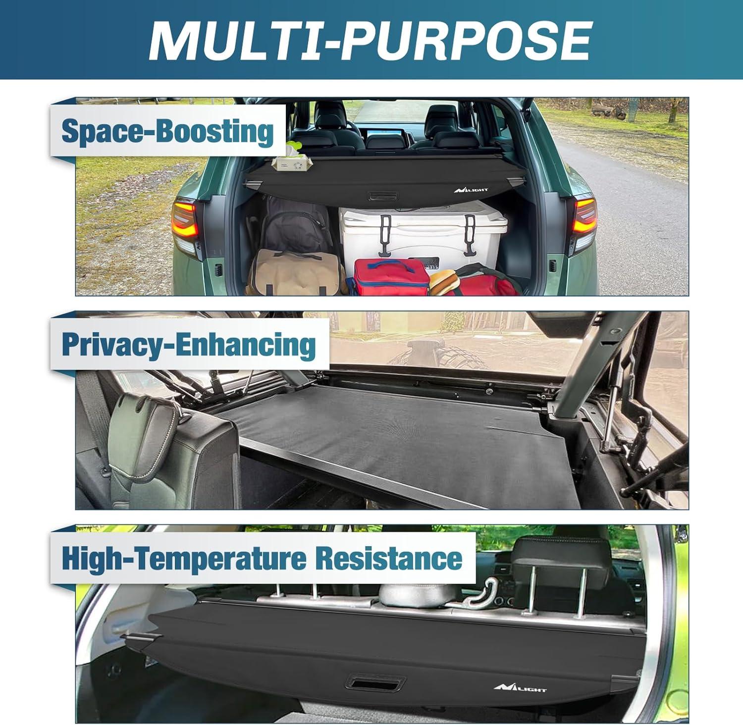 imageNilight Trunk Cargo Cover for Jeep Grand Cherokee Accessories 20112021 Retractable Security Shade Rear Cargo Cover with Trunk Storage Net 1Pack20232024 Kia Sportage