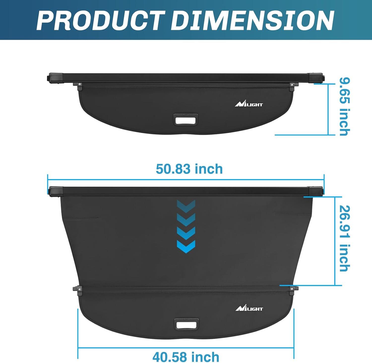 imageNilight Trunk Cargo Cover for Jeep Grand Cherokee L 3 Row 2021 2022 2023 2024 2025 Retractable Security Shade Rear Cargo Cover with Trunk Storage Net20142020 Nissan XTrail Rogue