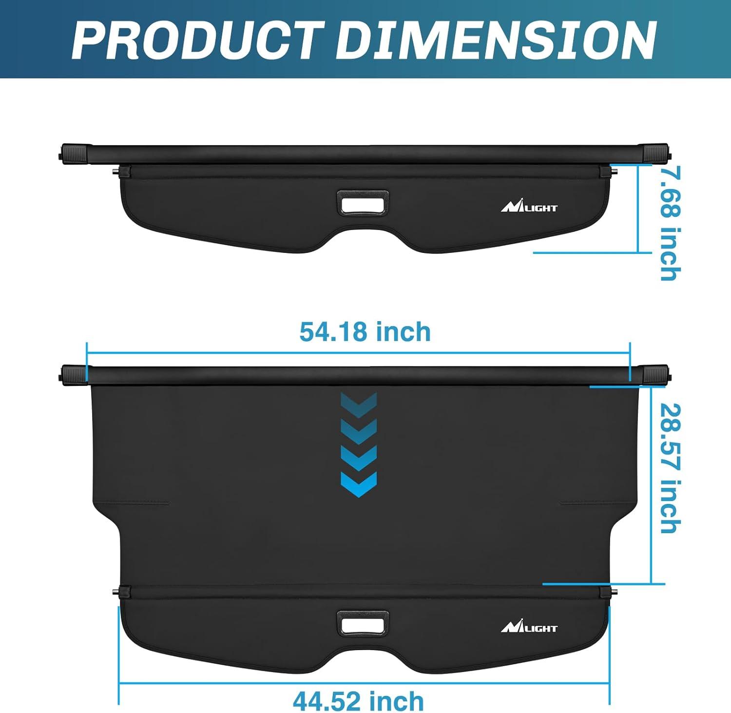 imageNilight Trunk Cargo Cover for Jeep Grand Cherokee L 3 Row 2021 2022 2023 2024 2025 Retractable Security Shade Rear Cargo Cover with Trunk Storage Net20192025 Chevrolet Blazer