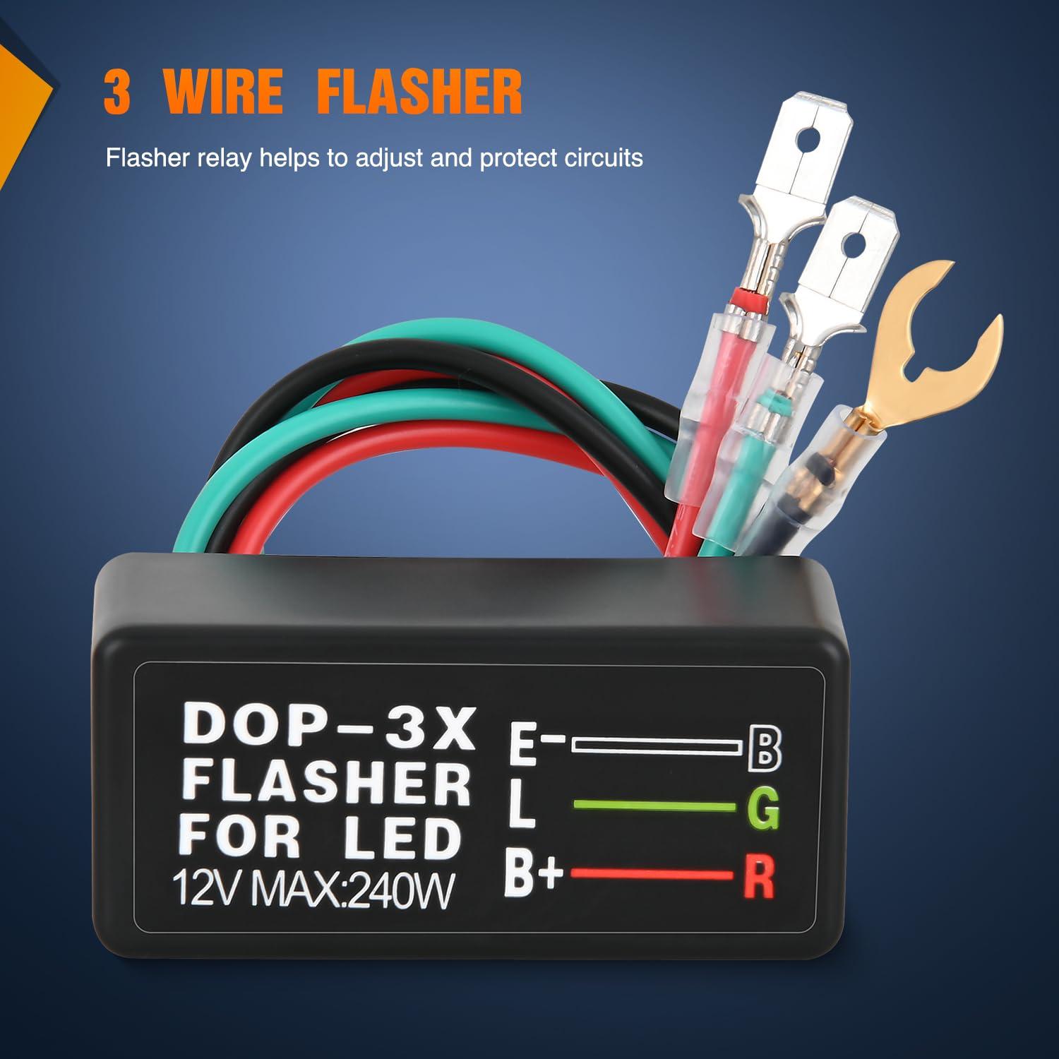 imageNilight Turn Signal Switch Blue 4Pin ONOffON Laser Etched SPDT Toggle Rocker Switches 12V 20A 24V 10A Jumper Wires for Cars RVs Campers TrailersBlue Turn Signal wFlasher