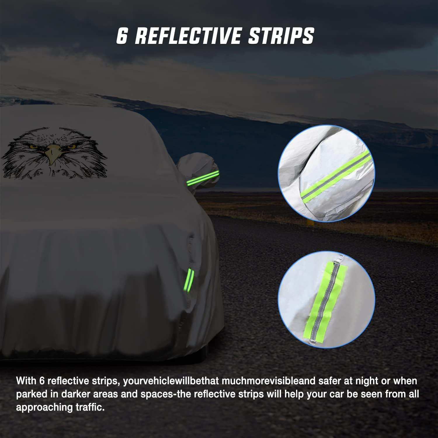 imageNilight Waterproof Car Cover All Weather Snowproof UV Protection Windproof Outdoor Full car Cover Oxford Material Door Shape Zipper Design Universal Fit for Sedan Length 186 to 193 inchFit SUV Jeep 183 to 190 inch