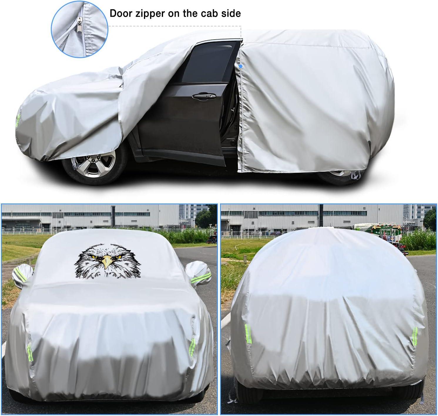 imageNilight Waterproof Car Cover All Weather Snowproof UV Protection Windproof Outdoor Full car Cover Oxford Material Door Shape Zipper Design Universal Fit for Sedan Length 186 to 193 inchFit SUV Jeep 191 to 201inch