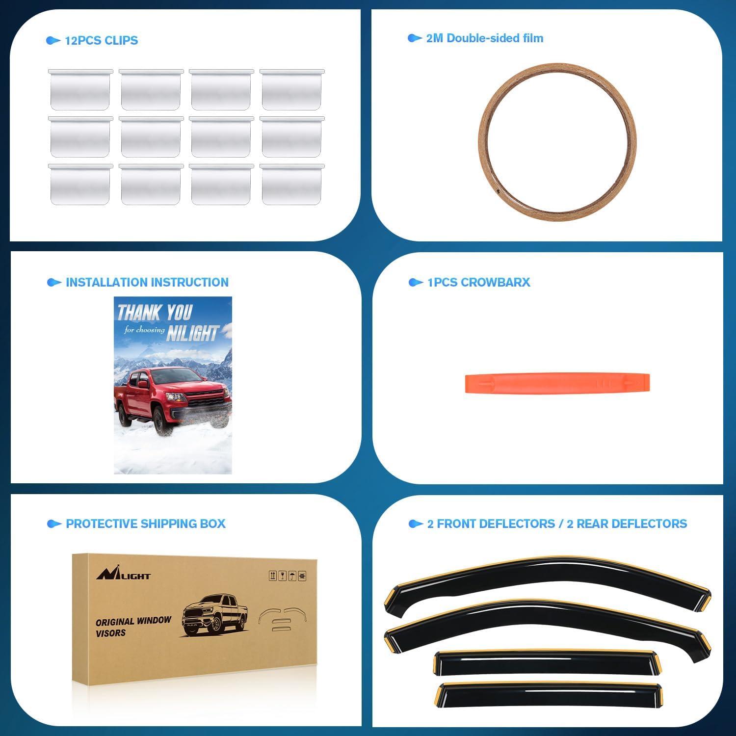 imageNilight Window Visor Compatible with Honda CRV CRV 2023 2024 Vent Window VisorsRain Guards Acrylic4pcsFor 20232024 Honda CRV