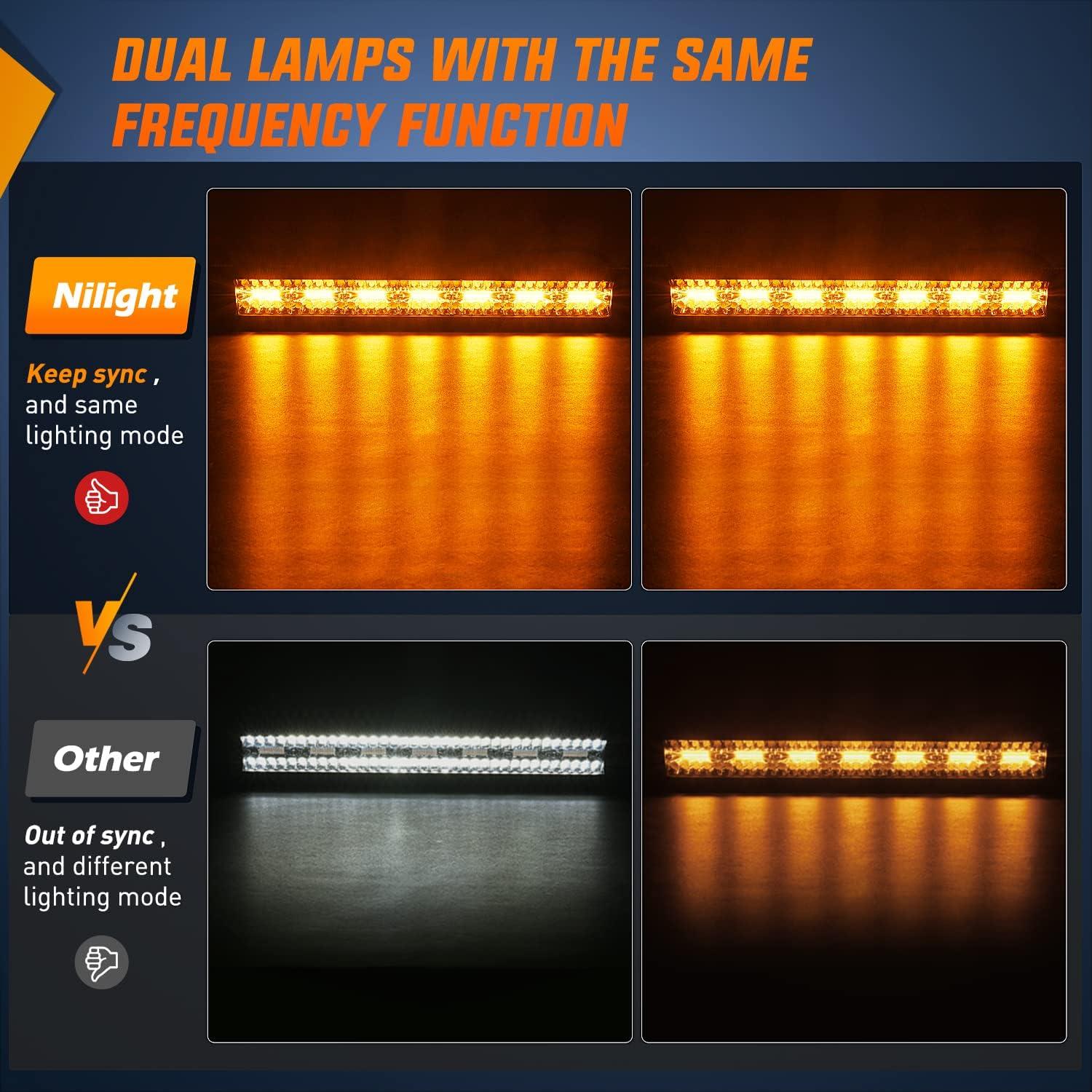 imageNilight ZH409 20 Inch 420W Triple Row Flood Spot Combo 42000LM LED Light Bar with Heavy Duty OffRoad Wiring Harness 2 Years Warranty WhiteAmber White 6 Modes