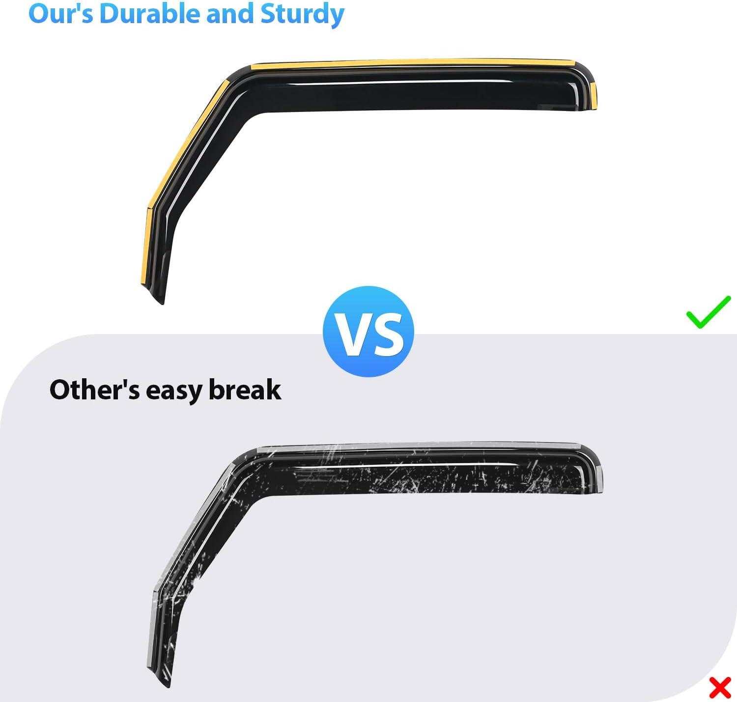 imageNilight in Channel Durable Rain Guards for Toyota RAV4 2019 2020 2021 2022 2023 2024 2025 Window DeflectorsVent Window Visors 4PCS