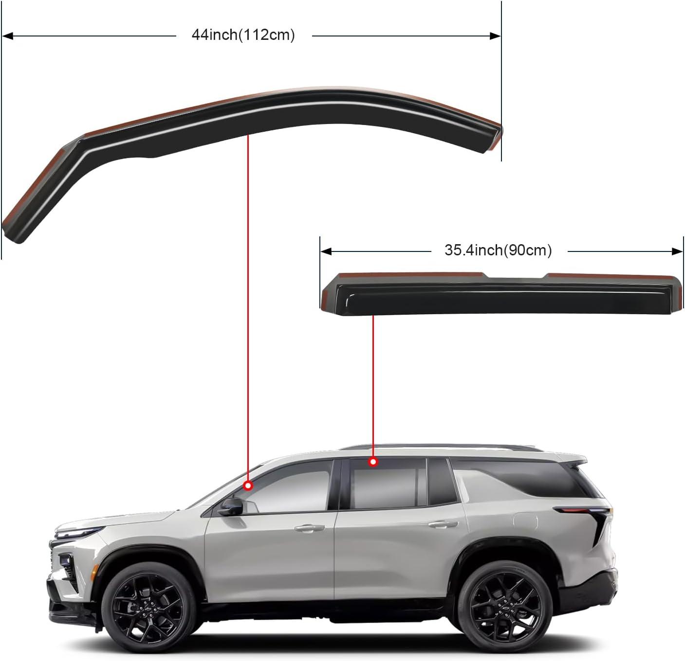imageNilight in Channel Window Deflectors for Chevrolet Chevy Trax 2014 2015 2016 2017 2018 2019 2020 2021 2022 2023 Buick Encore 20132023 Vent Window Visors Rain Guards4PCSChevy Traverse 20182024