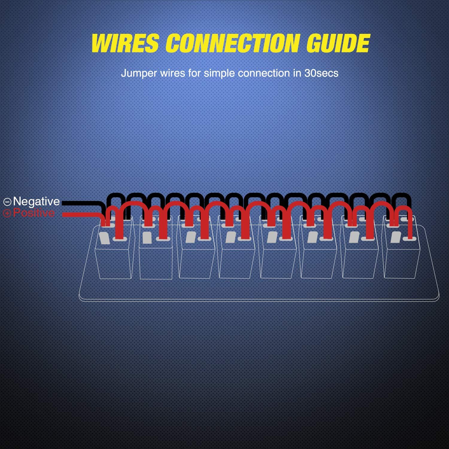 imageNilight90111F 6 Gang Aluminum Rocker Switch Panel Toggle Dash 5 Pin ONOff PreWired Rocker Switch Blue Backlit Switch for Automotive Car Marine Boat RV2 Years WarrantyBlue