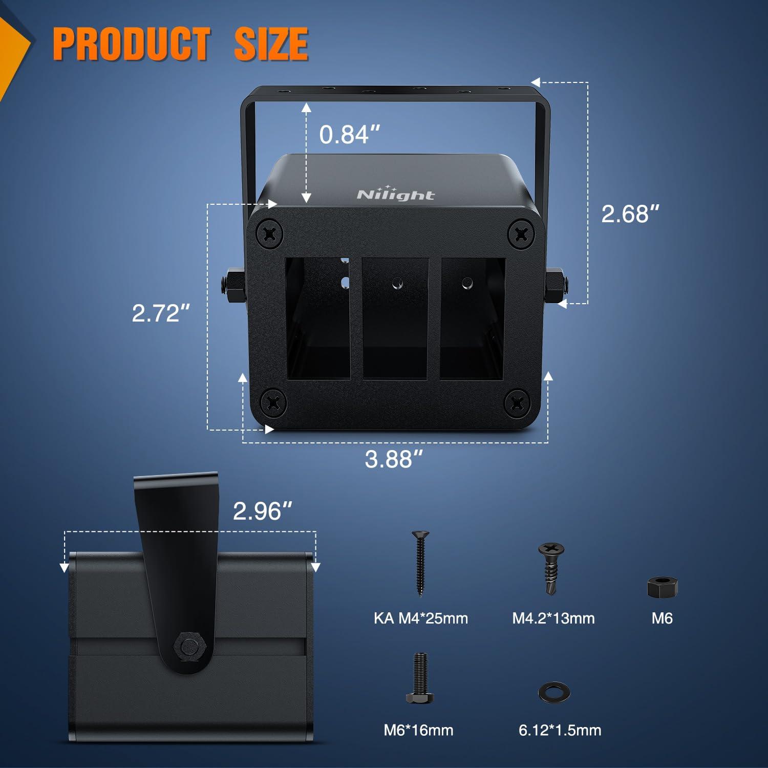 imageNilight90111F 6 Gang Aluminum Rocker Switch Panel Toggle Dash 5 Pin ONOff PreWired Rocker Switch Blue Backlit Switch for Automotive Car Marine Boat RV2 Years WarrantyBlackSwitch Box Only