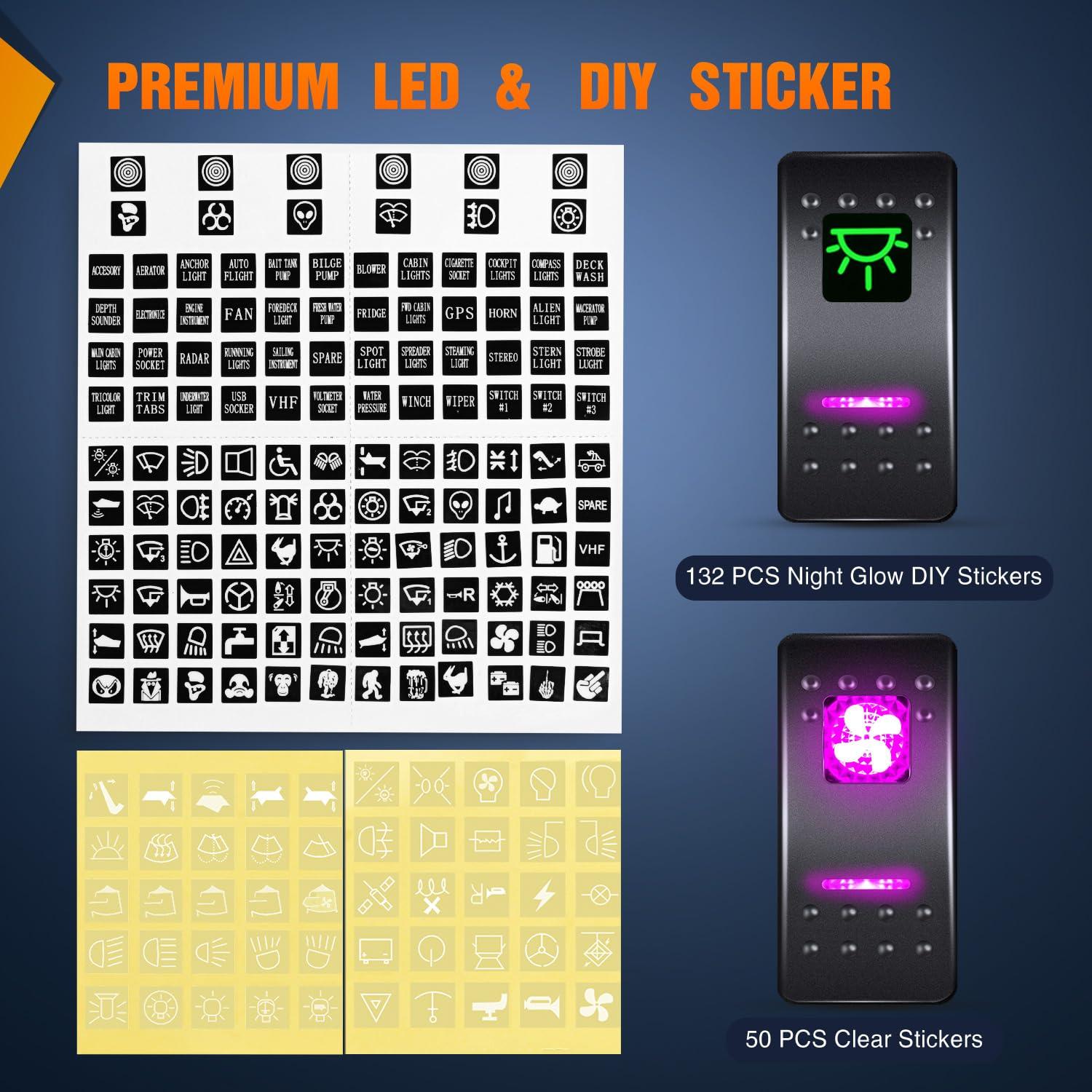 imageNilight90111F 6 Gang Aluminum Rocker Switch Panel Toggle Dash 5 Pin ONOff PreWired Rocker Switch Blue Backlit Switch for Automotive Car Marine Boat RV2 Years WarrantyPurple