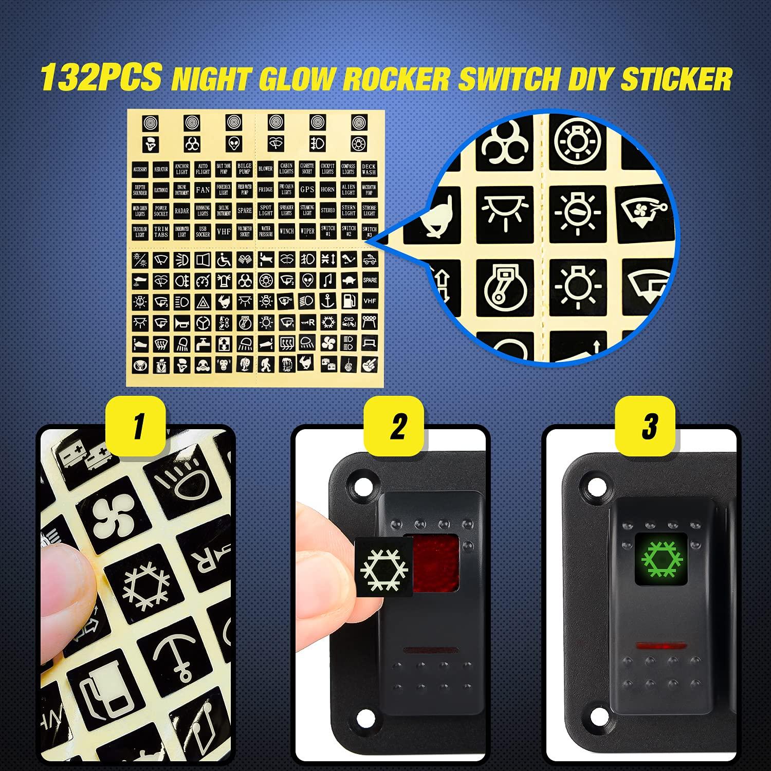 imageNilight90111F 6 Gang Aluminum Rocker Switch Panel Toggle Dash 5 Pin ONOff PreWired Rocker Switch Blue Backlit Switch for Automotive Car Marine Boat RV2 Years WarrantyRed