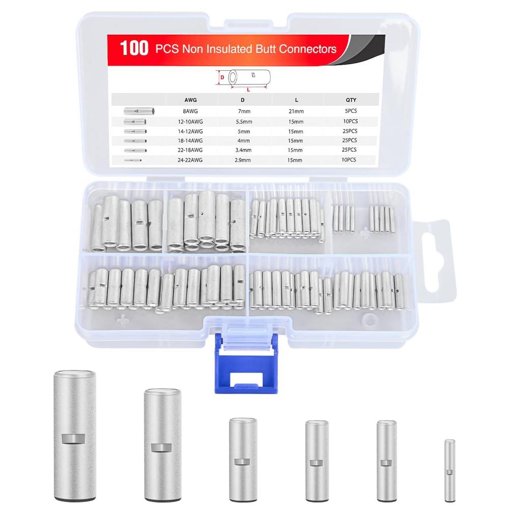 imageNilight  50027R 250 PCS Heat Shrink Spade Connectors Quick Disconnect Wire Connectors Electrical Spade Terminals Heat Shrink Fully Insulated Male and Female Wire Spade Connectors2 Years Warranty100PCS Butt Connectors