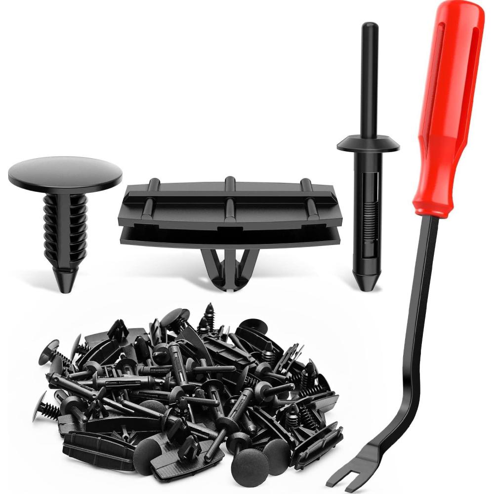 imageNilight 120PCS Car Retainer Clips Fastener Remover 6mm 76mm 8mm 88mm10mm Expansion Screws Replacement Kit Bumper Push Rivet Clips for GM Ford Honda Chrysler 1 PC Fastener RemoverFor Jeep Chrysler Ford GMC