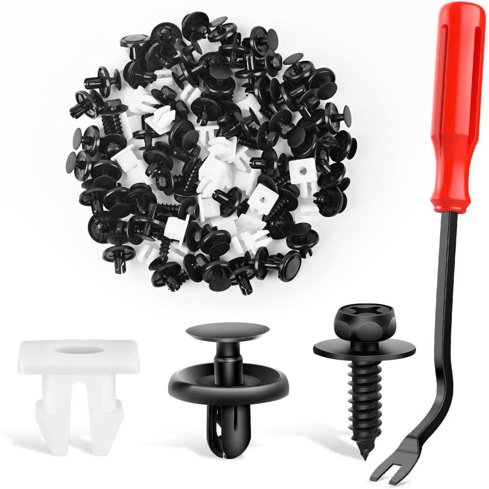 imageNilight 120PCS Car Retainer Clips Fastener Remover 6mm 76mm 8mm 88mm10mm Expansion Screws Replacement Kit Bumper Push Rivet Clips for GM Ford Honda Chrysler 1 PC Fastener Remover111 Toyota Lexus Clips Tools