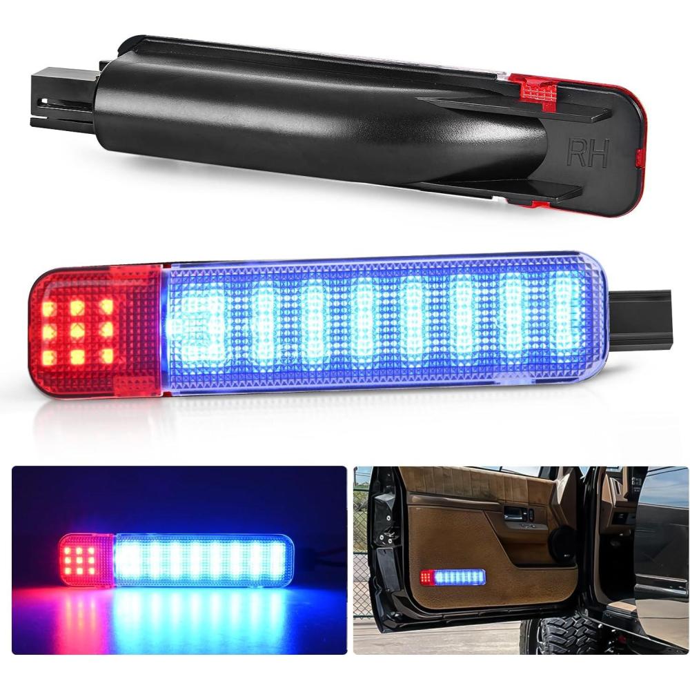 imageNilight 2PCS LED Interior Door Panel Light Courtesy Warning Lights Aqua Beam Plug and Play for Toyota Avalon Sienna Venza Camry Prius 4Runner Lexus IS ES GS LS RX GX LXRedBlue