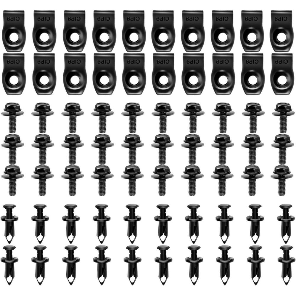 imageNilight 415 Pcs Car Retainer Clips ampamp Fastener Remover  18 Most Popular Sizes Auto Push Pin Rivets Set Door Trim Panel Compatible with GM Ford Toyota Honda Chrysler2 Years Warranty CL1970Pcs Extruded Unuts
