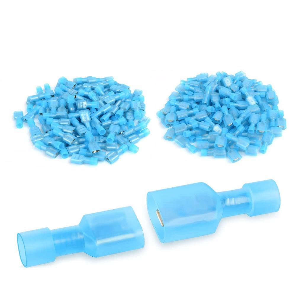 imageNilight 50047R 110pcs Nylon Flag Spade Female Insulated Quick Disconnects 2218 1614 1210 Gauge Electrical Crimp Terminals Connector Assortment Set200PCS Spade Terminal