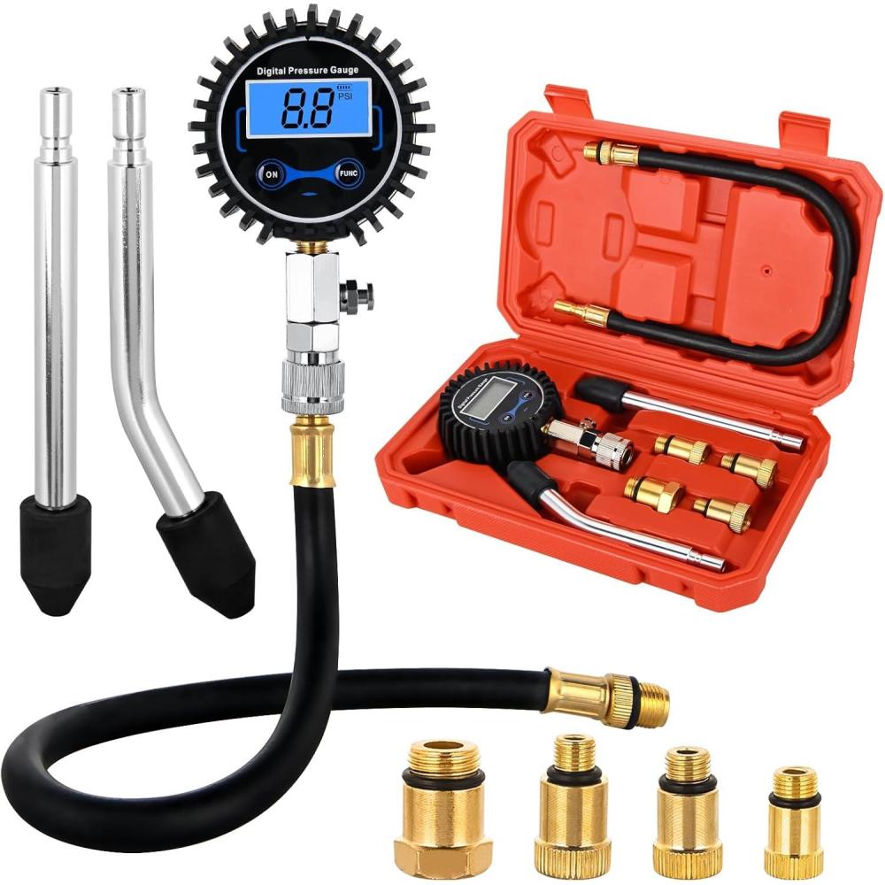 imageNilight Engine Compression Tester Kit 11 PCS with Spark Plug Tester Automotive Cylinder Pressure Gauge Tool Set for Gasoline EnginesDigital