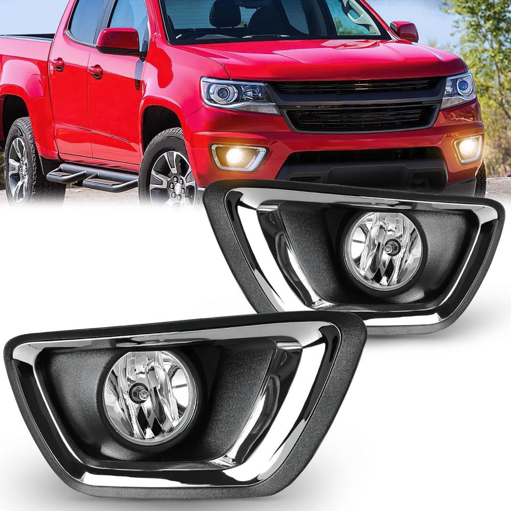 imageNilight Fog Light Assembly Compatible with 2007 2008 2009 2010 2011 2012 2013 GMC Sierra 1500 0714 Sierra 2500HD 3500HD Clear Lens Lamps Replacement 880 12V 27W BulbsChevy Colorado 20152020
