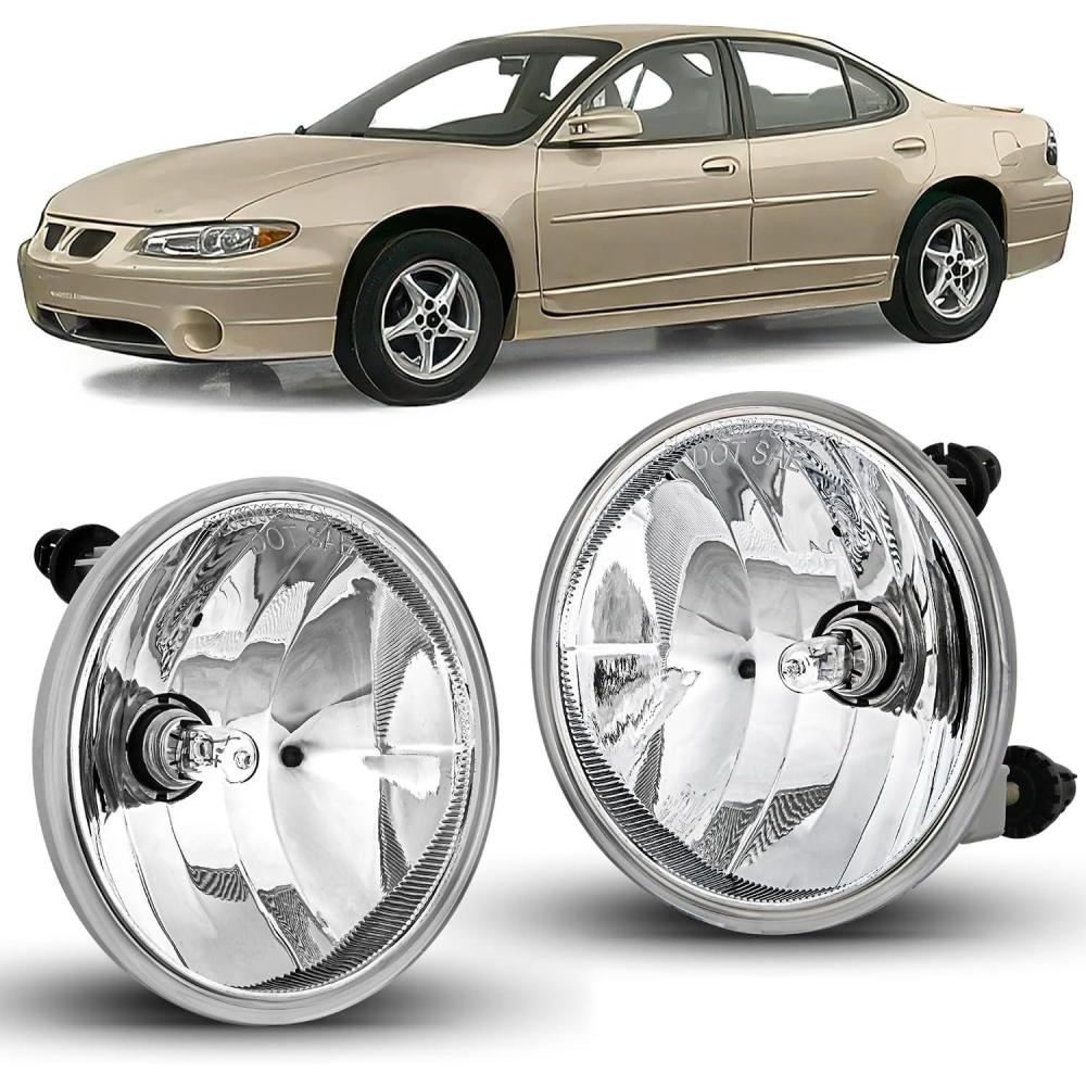 imageNilight Fog Light Assembly Compatible with 2007 2008 2009 2010 2011 2012 2013 GMC Sierra 1500 0714 Sierra 2500HD 3500HD Clear Lens Lamps Replacement 880 12V 27W BulbsSuburbanYukon 20072014