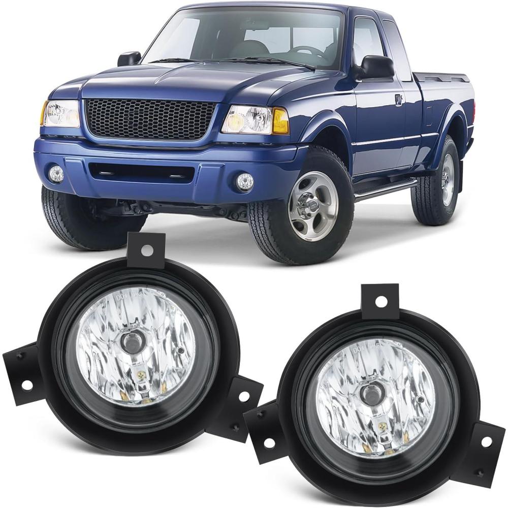imageNilight Fog Lights Assembly Compatible with 1999 2000 2001 2002 2003 2004 Ford Mustang Lamp Replacement Driver and Passenger Side Amber Lens20012003 Ford Ranger