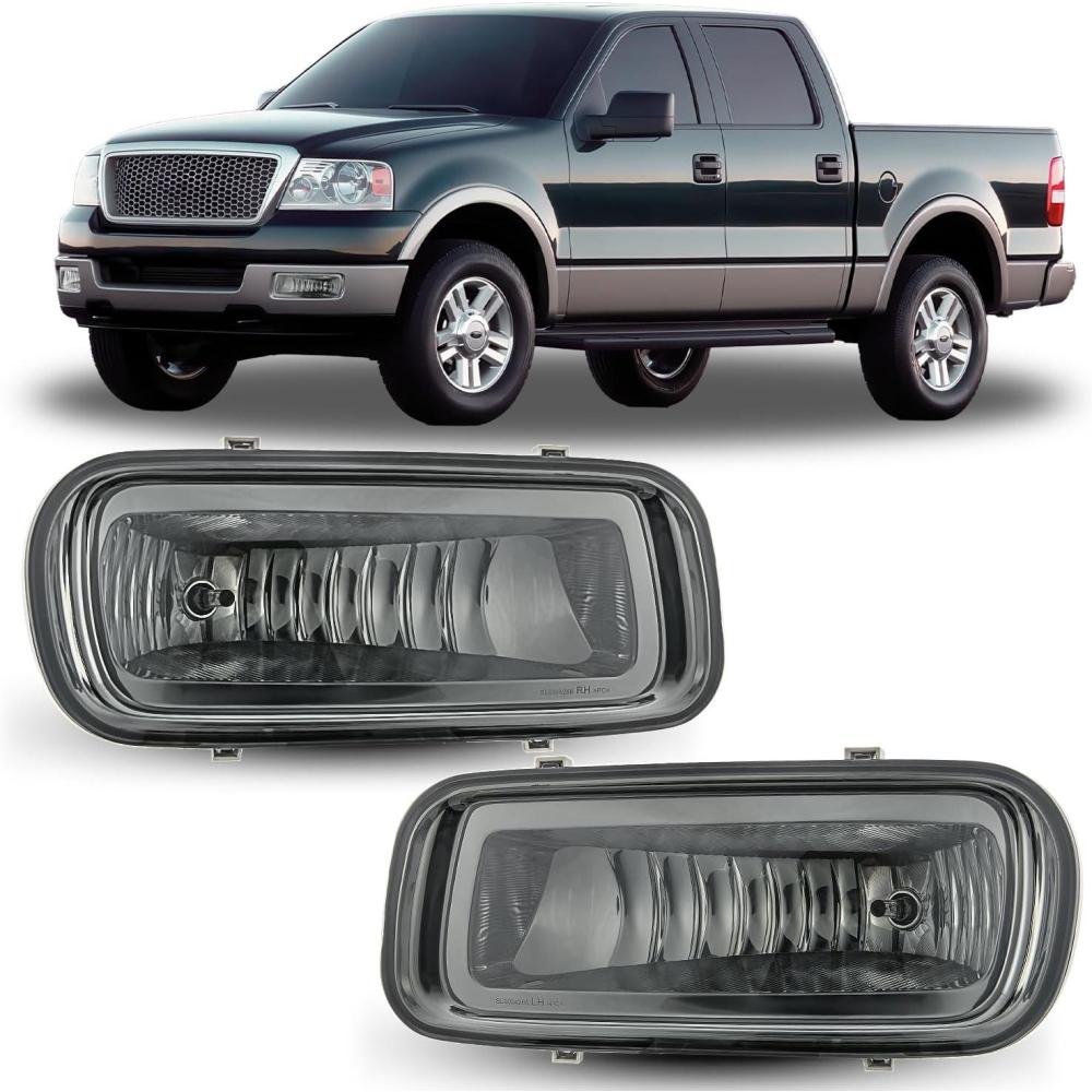 imageNilight Fog Lights Assembly Compatible with 1999 2000 2001 2002 2003 2004 Ford Mustang Lamp Replacement Driver and Passenger Side Amber Lens20042006 F150 Smoke