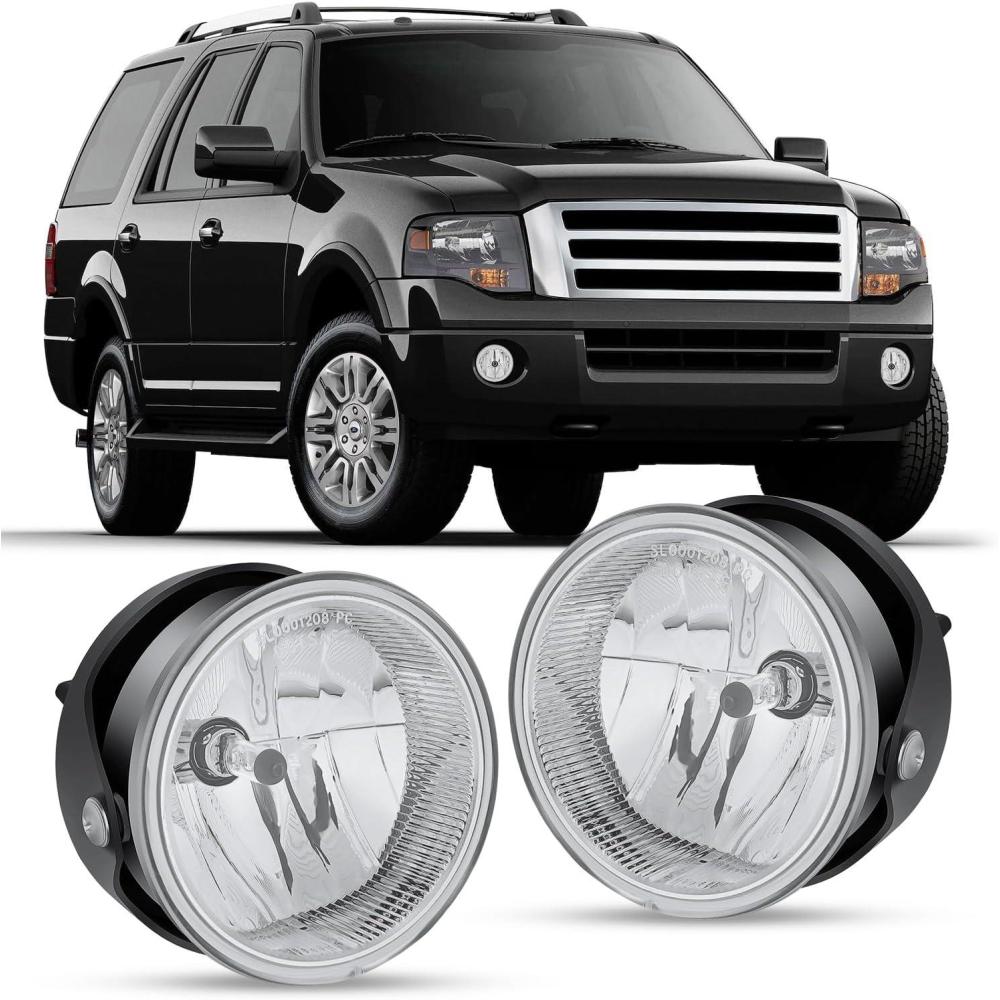 imageNilight Fog Lights Assembly Compatible with 1999 2000 2001 2002 2003 2004 Ford Mustang Lamp Replacement Driver and Passenger Side Amber Lens20072014 Expedition20082011 Ranger
