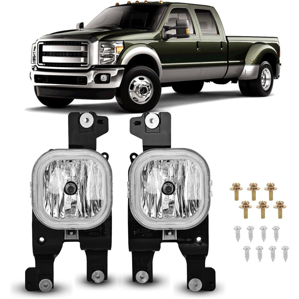 imageNilight Fog Lights Assembly Compatible with 1999 2000 2001 2002 2003 2004 Ford Mustang Lamp Replacement Driver and Passenger Side Amber Lens20082010 F250F550