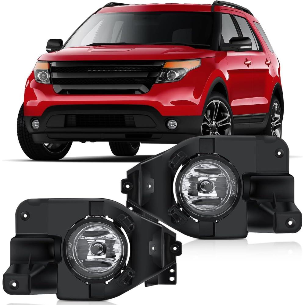 imageNilight Fog Lights Assembly Compatible with 1999 2000 2001 2002 2003 2004 Ford Mustang Lamp Replacement Driver and Passenger Side Amber Lens20132015 Ford Explorer