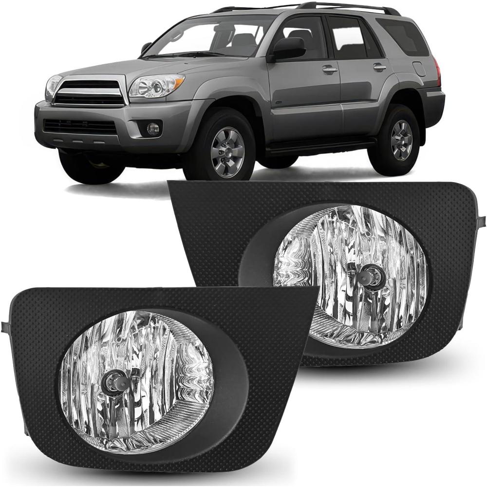 imageNilight Fog Lights Assembly Compatible with 2004 2005 2006 2007 2008 2009 Toyota Prius Lamp Replacement Clear Lens Driver and Passenger Side20062009 Toyota 4Runner