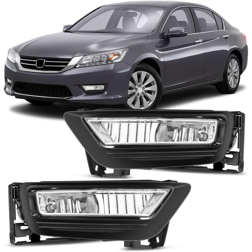 imageNilight Fog Lights Assembly Compatible with 2013 2014 2015 2016 2017 2018 2019 2020 Honda City CRV CRZ Civic Crosstour Ram Promaster Jeep Cherokee Compass Acura TSX ILX RDX Chrysler20132015 Honda Accord