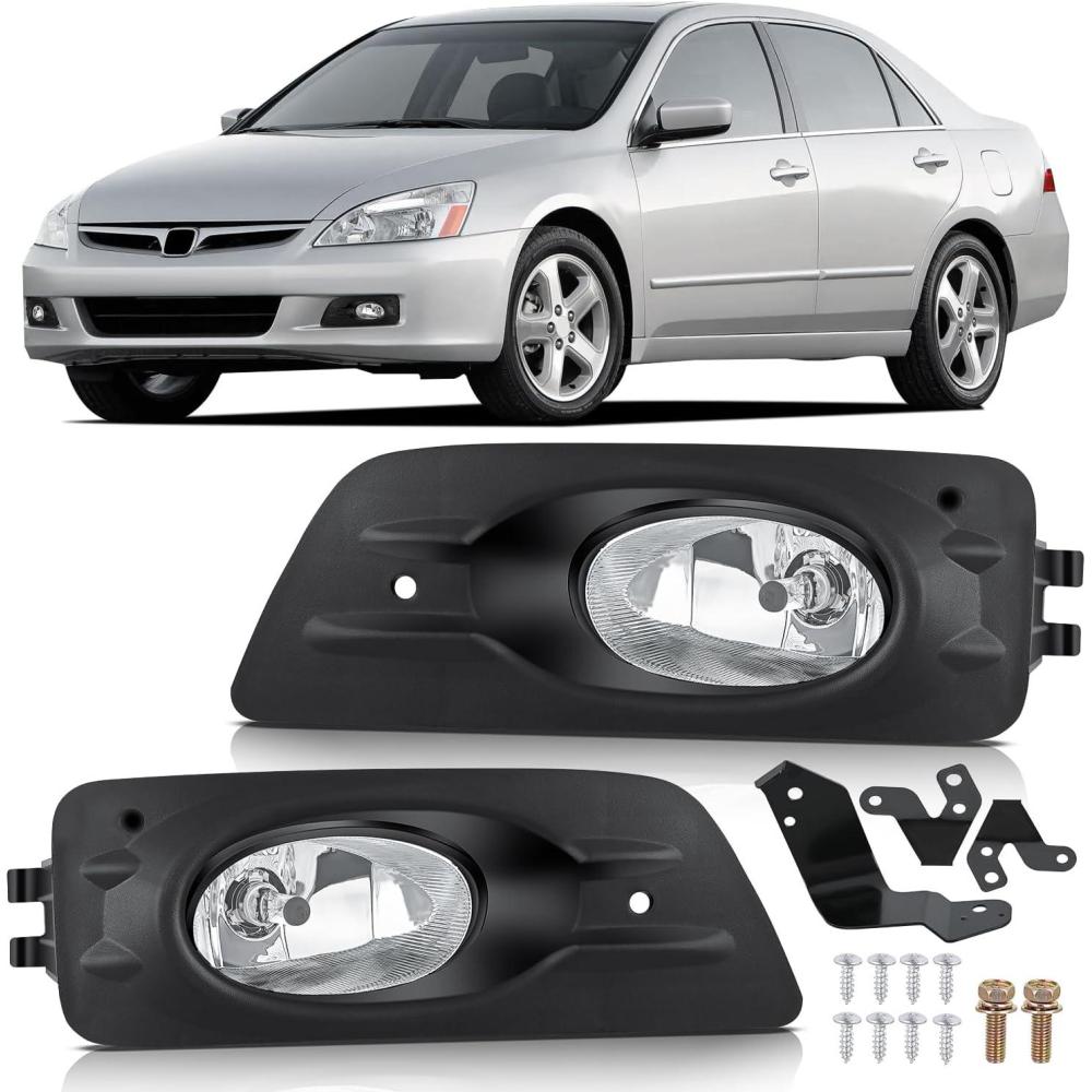 imageNilight Fog Lights Assembly Compatible with 2013 2014 2015 2016 2017 2018 2019 2020 Honda City CRV CRZ Civic Crosstour Ram Promaster Jeep Cherokee Compass Acura TSX ILX RDX Chrysler20062007 Honda Accord