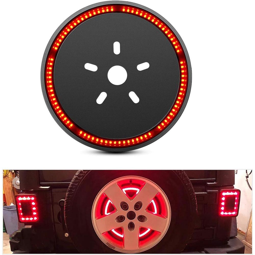 imageNilight LED Third Brake Lights High Mount Stop Tail Light with Smoked Lens for 20072018 Wrangler JKJK 20072017 Tire Brake Light
