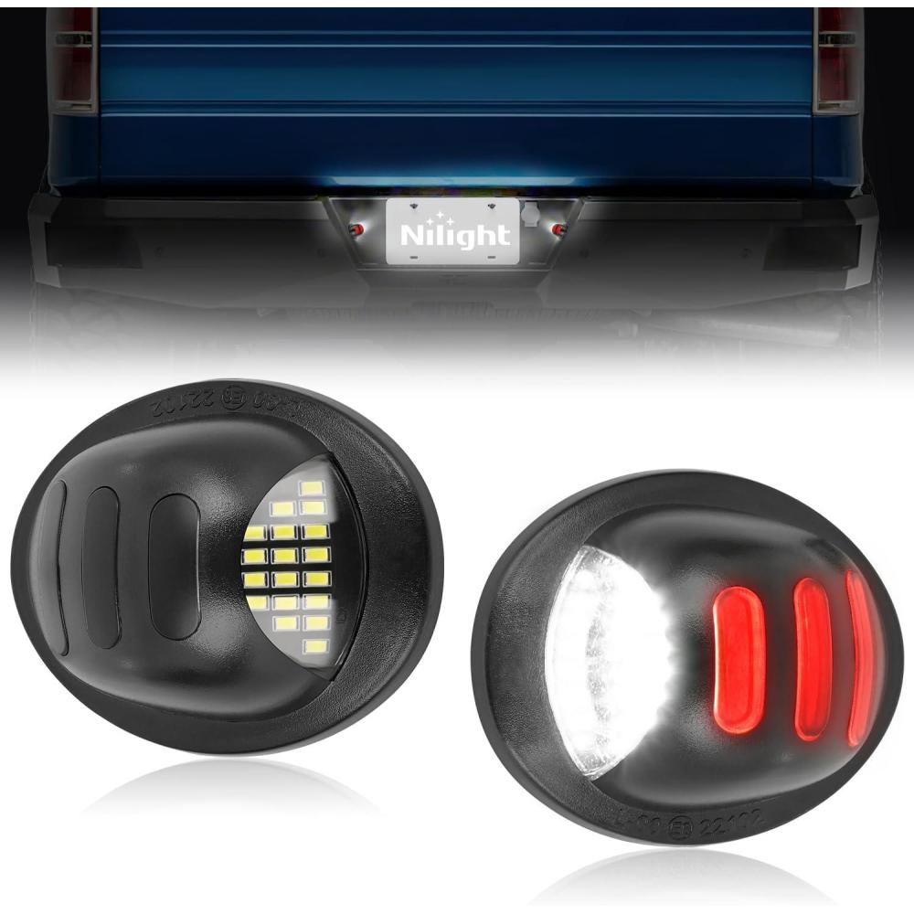 imageNilight License Plate Light Compatible with 1994 1995 1996 1997 1998 1999 2000 2001 Dodge Ram 1500 2500 3500 2002 RAM 2500 3500 6000K White 2PCS PackRed 19902014 Ford F15019832011 Ford Ranger