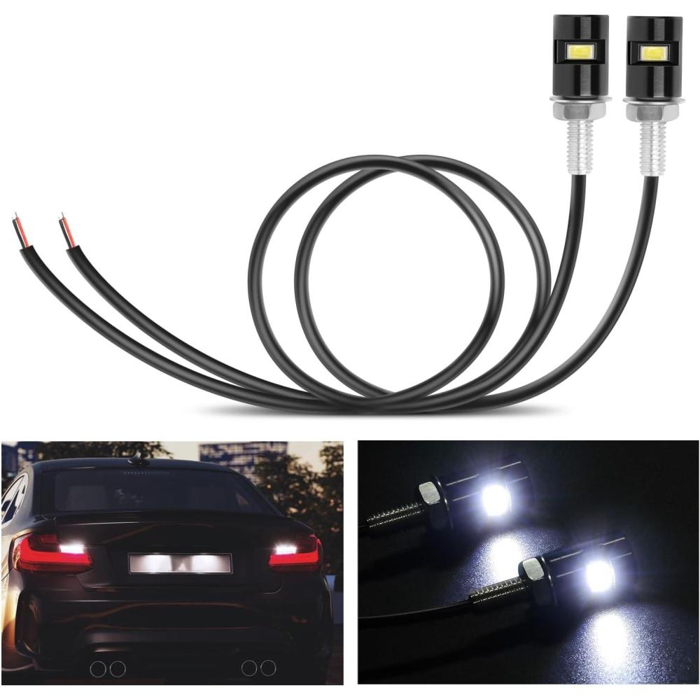 imageNilight License Plate Lights Compatible with 19992001 2002 2003 2004 2005 2006 2007 2008 2009 2010 2011 2012 2013 Chevy Silverado 1500 2500 3500 GMC Sierra Black housing 6000K White 2PCS PackWhite